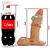 Realistic big strapon Malvado - Cinta peniana com suspensório ajustável realístico flexível com escroto - 32x8,5cm - cor bege - Imagem 5