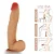 Realistic big dildo Surucucu - Pinto de borracha realístico flexível com escroto e ventosa - 28x5,5cm - cor bege - Imagem 5