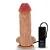 Realistic big dildo Jacaranda - Pinto de borracha realístico flexível com escroto, vibrador e ventosa - 19x5,5cm - cor bege - Imagem 6