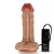 Realistic big dildo Jacaranda - Pinto de borracha realístico flexível com escroto, vibrador e ventosa - 19x5,5cm - cor bege - Imagem 7