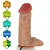 Realistic big dildo Jacaranda - Pinto de borracha realístico flexível com escroto, vibrador e ventosa - 19x5,5cm - cor bege - Imagem 5