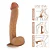 Realistic big dildo Cabeção - Pinto de borracha realístico flexível com escroto e ventosa - 31x6cm - cor bege - Imagem 5
