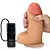 Realistic big dildo Mozinho - Pinto de borracha realístico flexível com escroto, vibrador e ventosa - 15x6,5cm - cor bege - Imagem 1