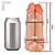 Realistic big dildo Duplo Amigos- Pinto de borracha realístico para dupla penetração vaginal e anal flexível com escroto, vibrador e ventosa - 18,9x6,9cm - cor bege - Imagem 2
