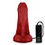 Realistic big dildo Gator - Pinto de borracha realístico flexível com escroto, vibrador e ventosa - 20,5x7,5cm - cor vermelho - Imagem 2