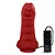 Realistic big dildo Gator - Pinto de borracha realístico flexível com escroto, vibrador e ventosa - 20,5x7,5cm - cor vermelho - Imagem 3