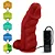 Realistic big dildo Gator - Pinto de borracha realístico flexível com escroto, vibrador e ventosa - 20,5x7,5cm - cor vermelho - Imagem 5
