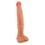 Realistic big dildo Minotauro - Pinto de borracha realístico flexível com escroto e ventosa - 41,5x8,5cm - cor bege - Imagem 3