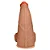 Realistic big dildo Profundo - Pinto de borracha realístico flexível com escroto e ventosa - 36x10cm - cor bege - Imagem 6