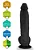 Realistic big dildo Surucucu - Pinto de borracha realístico flexível com escroto e ventosa - 28x5,5cm - cor preto - Imagem 7