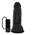 Realistic big dildo Bonitão - Pinto de borracha realístico flexível com escroto, vibrador e ventosa - 21x6,5cm - cor preto - Imagem 6