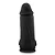 Realistic big dildo Thor - Pinto de borracha realístico flexível com escroto e ventosa - 26x8cm - cor preto - Imagem 4