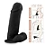 Realistic big dildo Thor - Pinto de borracha realístico flexível com escroto e ventosa - 26x8cm - cor preto - Imagem 3