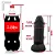 Realistic big dildo Thor - Pinto de borracha realístico flexível com escroto e ventosa - 26x8cm - cor preto - Imagem 2