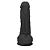 Realistic big dildo King Ejaculador - Pinto de borracha realístico flexível com escroto, ventosa e ejacula - 19x5cm - cor preto - Imagem 4