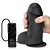 Realistic big dildo Mozinho - Pinto de borracha realístico flexível com escroto, vibrador e ventosa - 15x6,5cm - cor preto - Imagem 1