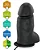 Realistic big dildo Mozinho - Pinto de borracha realístico flexível com escroto, vibrador e ventosa - 15x6,5cm - cor preto - Imagem 8