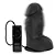 Realistic big dildo Mozinho - Pinto de borracha realístico flexível com escroto, vibrador e ventosa - 15x6,5cm - cor preto - Imagem 4