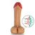 Realistic big dildo Dinho - Pinto de borracha realístico flexível com escroto e ventosa - 23x6,6cm - cor bege - Imagem 5
