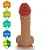 Realistic big dildo Dinho - Pinto de borracha realístico flexível com escroto e ventosa - 23x6,6cm - cor bege - Imagem 8