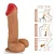 Realistic big dildo Dinho - Pinto de borracha realístico flexível com escroto e ventosa - 23x6,6cm - cor bege - Imagem 6