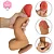 Realistic big dildo Dinho - Pinto de borracha realístico flexível com escroto e ventosa - 23x6,6cm - cor bege - Imagem 4