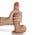 Realistic big dildo Mike - Pinto de borracha realístico flexível com escroto e ventosa - 19x3,5cm - cor bege - Imagem 1
