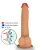 Realistic big dildo Mike - Pinto de borracha realístico flexível com escroto e ventosa - 19x3,5cm - cor bege - Imagem 5
