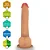 Realistic big dildo Mike - Pinto de borracha realístico flexível com escroto e ventosa - 19x3,5cm - cor bege - Imagem 8