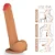 Realistic big dildo Mike - Pinto de borracha realístico flexível com escroto e ventosa - 19x3,5cm - cor bege - Imagem 6