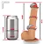 Realistic big dildo Mike - Pinto de borracha realístico flexível com escroto e ventosa - 19x3,5cm - cor bege - Imagem 2