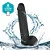 Realistic big dildo Mike - Pinto de borracha realístico flexível com escroto e ventosa - 19x3,5cm - cor preto - Imagem 7