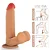 Realistic big dildo Amamba - Pinto de borracha realístico flexível com escroto e ventosa - 20x4,5cm - cor bege - Imagem 6