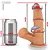 Realistic big dildo Amamba - Pinto de borracha realístico flexível com escroto e ventosa - 20x4,5cm - cor bege - Imagem 2