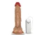 Realistic big dildo Eros - Pinto de borracha realístico flexível com escroto, vibrador e ventosa - 20x4,5cm - cor bege - Imagem 6