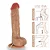 Realistic big dildo Eros - Pinto de borracha realístico flexível com escroto, vibrador e ventosa - 20x4,5cm - cor bege - Imagem 4