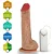 Realistic big dildo Eros - Pinto de borracha realístico flexível com escroto, vibrador e ventosa - 20x4,5cm - cor bege - Imagem 7