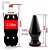 Realistic big butt plug Vostok - Plug Anal Grande Flexível 25 x 10,5cm - cor preto - Imagem 2