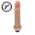 Realistic big dildo Jueves - Pinto de borracha realístico flexível com vibrador recarregável - 19x4,5cm - cor bege - Imagem 1
