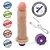 Realistic big dildo Jueves - Pinto de borracha realístico flexível com vibrador recarregável - 19x4,5cm - cor bege - Imagem 3