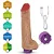 Realistic big dildo Eros - Pinto de borracha realístico com vibrador recarregável - 20x4,5cm - cor bege - Imagem 4