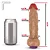 Realistic big dildo Eros - Pinto de borracha realístico com vibrador recarregável - 20x4,5cm - cor bege - Imagem 2
