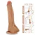 Realistic big dildo Tromba - Pinto de borracha realístico flexível com escroto e ventosa - 38x8cm - cor bege - Imagem 4