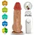 Realistic big dildo Crono - Pinto de borracha realístico flexível com escroto, vibrador e ventosa - 20x5cm - cor bege - Imagem 7