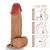 Realistic big dildo Crono - Pinto de borracha realístico flexível com escroto, vibrador e ventosa - 20x5cm - cor bege - Imagem 6