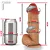 Realistic big dildo Crono - Pinto de borracha realístico flexível com escroto, vibrador e ventosa - 20x5cm - cor bege - Imagem 2