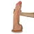 Realistic big dildo Megalodon - Pinto de borracha realístico flexível com escroto e ventosa - 41x8,8cm - cor bege - Imagem 1