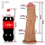 Realistic big dildo Megalodon - Pinto de borracha realístico flexível com escroto e ventosa - 41x8,8cm - cor bege - Imagem 2