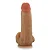 Realistic big dildo Spock - Pinto de borracha realístico flexível com escroto e ventosa - 19x5,2cm - cor bege - Imagem 4