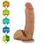 Realistic big dildo Spock - Pinto de borracha realístico flexível com escroto e ventosa - 19x5,2cm - cor bege - Imagem 6